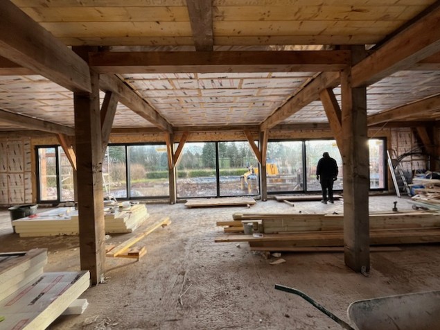 Extension in to rear garden